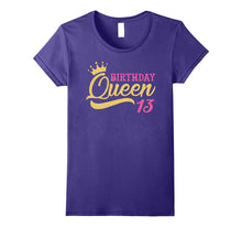 Cute Birthday Queen 13th Birthday T-Shirts Gold Tiara Crown