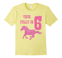 Kids 6th Birthday Horse Bling T-Shirt for 6 Year Old Girls