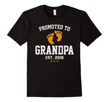 Mens Promoted to Grandpa 2018 T-Shirt - New Granddad Tshirt