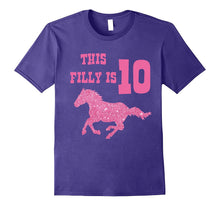 Kids 10th Birthday Horse Bling Shirt for 10 Year Old Girls