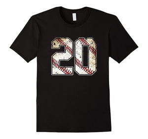 #20 Baseball Jersey Number 20 Retro Vintage T-Shirt