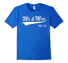 45th Wedding Anniversary Gift Mr and Mrs Since 1972 Tshirt
