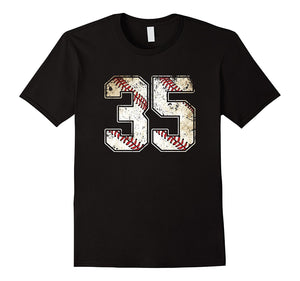 #35 Baseball Jersey Number 35 Retro Vintage T-Shirt