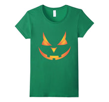 Scary Pumpkin Face Halloween Costume T-Shirt Orange Glow