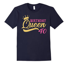 Cute Birthday Queen 40th Birthday T-Shirts Gold Tiara Crown