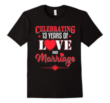13th Wedding Anniversary Gift. Meaning T-Shirt for Couple.