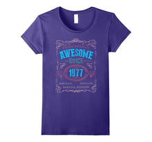 40th Birthday Gift Shirt Vintage Awesome Since 1977 40 Years