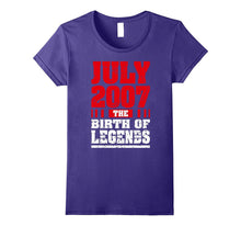10 Years Old Kid Birthday Gift T-Shirt Born in July 2007 Tee