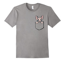 Adorable Little Sphynx Cat in the Pocket T-Shirt