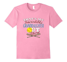 Distressed Softball Granddaughter, Grandma & Grandpa T-Shirt