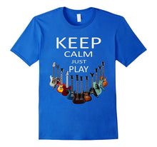 Keep Calm Just Play Guitar T-Shirt Musician Tee