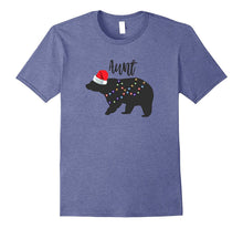 Aunt Bear Christmas Pajamas Shirt Matching Santa Hat Lights