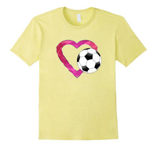 I Love Soccer Heart & Ball T-Shirt for Girls Teens & Women