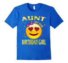 Aunt of the Birthday Girl Emoji T-Shirt Gift for Aunt