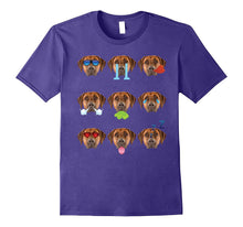 RHODESIAN RIDGEBACK Dog Nine Emotions Face Funny T-Shirt