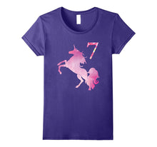 Kids 7th Birthday Unicorn Gift T-Shirt for 7 Year Old Girls