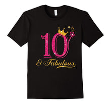 10th Birthday Girl Fabulous Princess Shirt