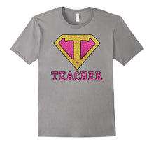 Super Hero Teacher Glitter Gold Pink Gift Tshirt