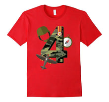 4th Birthday Camouflage Hero Army Soldier T-Shirt