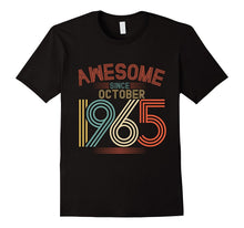 Awesome Since October 1965 Funny T-Shirt 52nd Birthday Tee