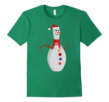 Snowman Bowling Pin Tshirt Funny Santa Christmas Gifts