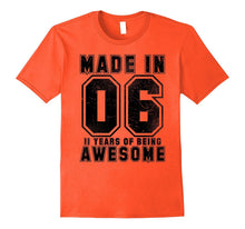 11th Birthday Gift T-Shirt Made in 06 Tee 11 Yrs Old Gift