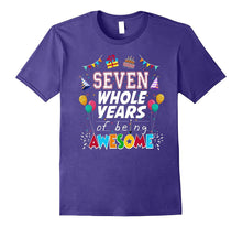 Seven Whole Years of Being Awesome T-Shirt 7th Birthday