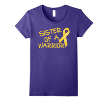 Sister of a Warrior Childhood Cancer Awareness T-Shirt