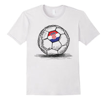 Croatia Croatian Hrvatska Flag Design on Soccer Ball T-Shirt