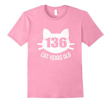 136 Cat Years Old T-Shirt Funny 30th Birthday Gag Gift