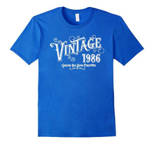 1986 Vintage Age Birth Year Print Graphic T Shirt
