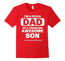 Mens Cool Gift From a Awesome Son to Proud Dad Funny T Shirt