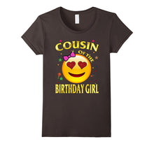 Cousin of the Birthday Girl Emoji T-Shirt Gift for Cousin