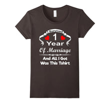 1st First Wedding Anniversary Tshirt Marriage Husband Wife