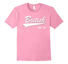 60th Birthday Gift Shirt British Since 1957 60 Years Old Tee