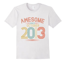 Awesome Since October 2013 Funny T-Shirt 4th Birthday Tee