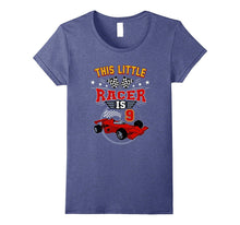 Funny 9th Birthday Race Car T-Shirt 9 Yr Old Boy Girl Racer