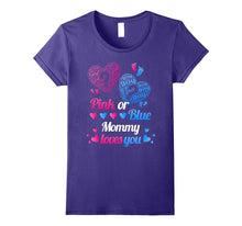Pink or Blue Mommy Loves You Gender Reveal Tee T Shirt Mom