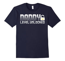 Mens Mens Daddy Level Unlocked T-Shirt Funny Dad Game Geek Gift