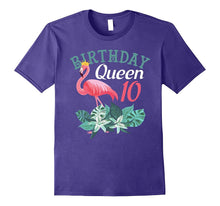 10th Birthday Queen Pink Flamingo Fancy Birthday T-Shirts