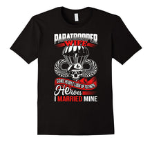 Paratrooper Wife. Funny Army T Shirts for Women Love Husband