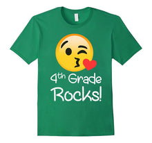 4 Th Grade Rocks Emoji Shirt Funny Fourth Graders & Teachers