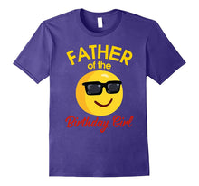 Proud Father of the Birthday Girl T-Shirt Glasses Emoji