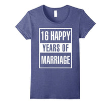 16th Wedding Anniversary Gift Idea Husband and Wife T-Shirt