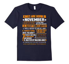 Mens Kings Are Born in November Birthday Gift Shirt