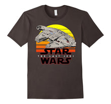 Star Wars Last Jedi Millennium Falcon Retro Logo T-Shirt