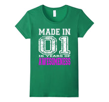 16th Birthday Gift Shirt Made in 01 16 Years of Awesomeness