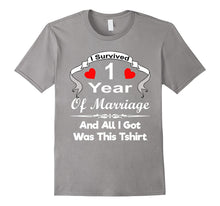 1st First Wedding Anniversary Tshirt Marriage Husband Wife