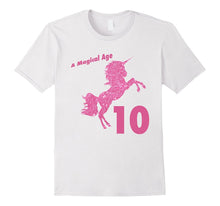 Kids 10th Birthday Unicorn Gift T-Shirt for 10 Yr Old Girls