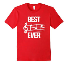 Mens Best Dad Ever Music TShirt - Notes Funny Fathers Day Gift